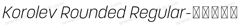 Korolev Rounded Regular字体转换